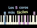 Coros fáciles en piano 🎹 tutorial de alabanza y adoración alegre para principiantes en cadena.