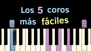 Coros fáciles en piano 🎹 tutorial de alabanza y adoración alegre para principiantes en cadena. chords