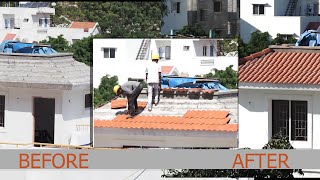 Time Lapse - Men at work...Installing Roof Tiles... Satisfying Time Lapse videos...Olympus 4K