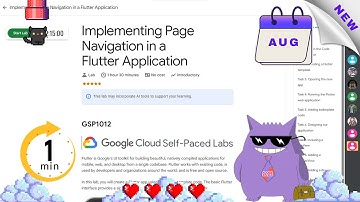 Implementing Page Navigation in a Flutter Application | #2025 | #GSP1012 |#qwiklabs |Solution