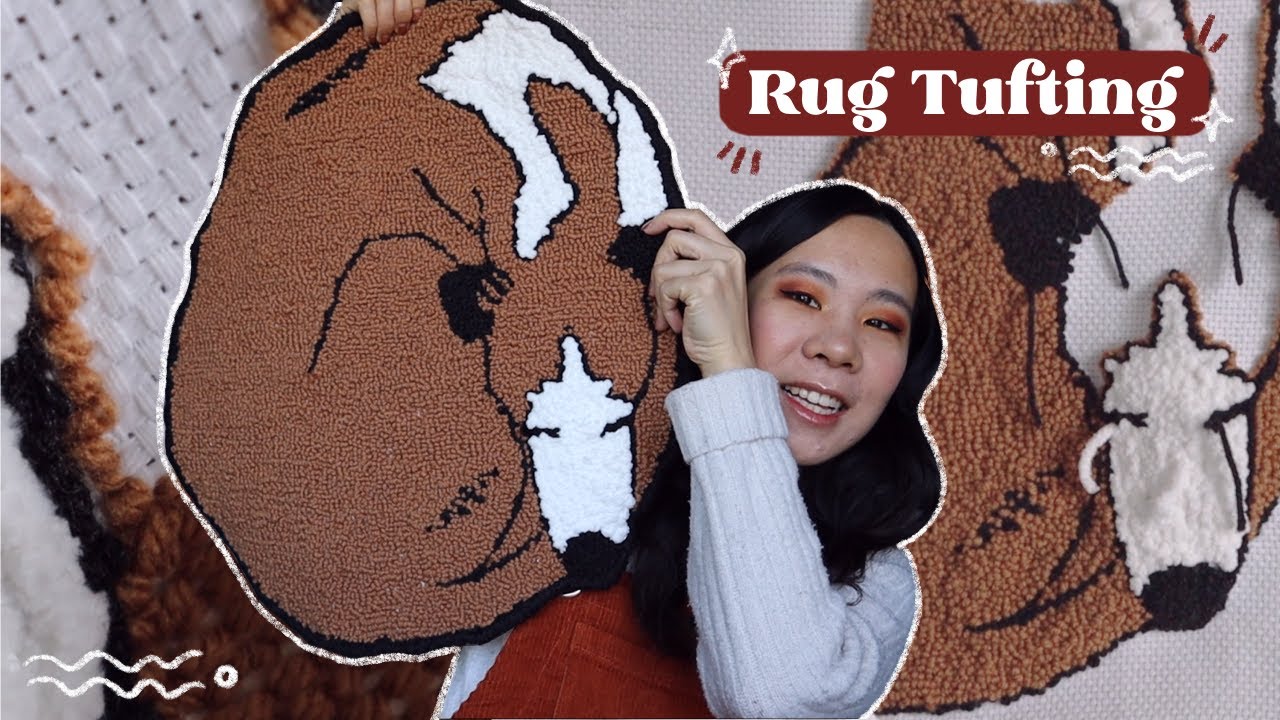 Making Custom Rugs of my Dogs! Punch Needle Rug YouTube
