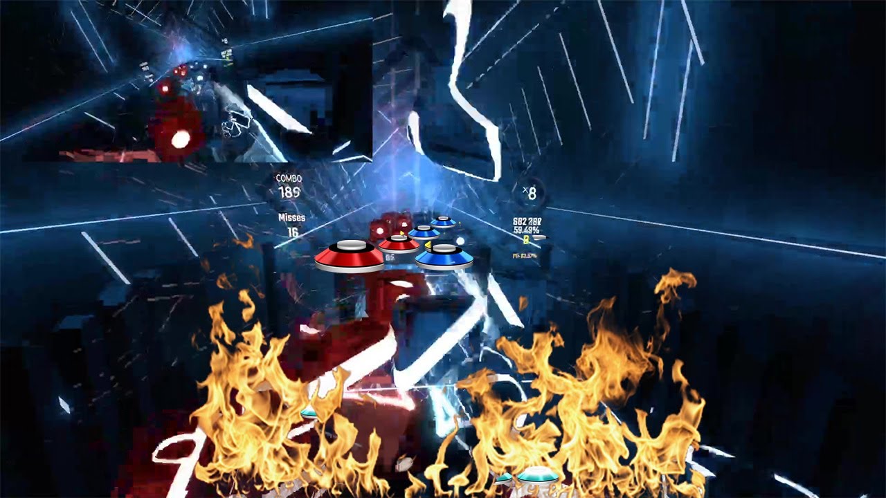 [Beat Saber] expert through The Fire And Flames - YouTube