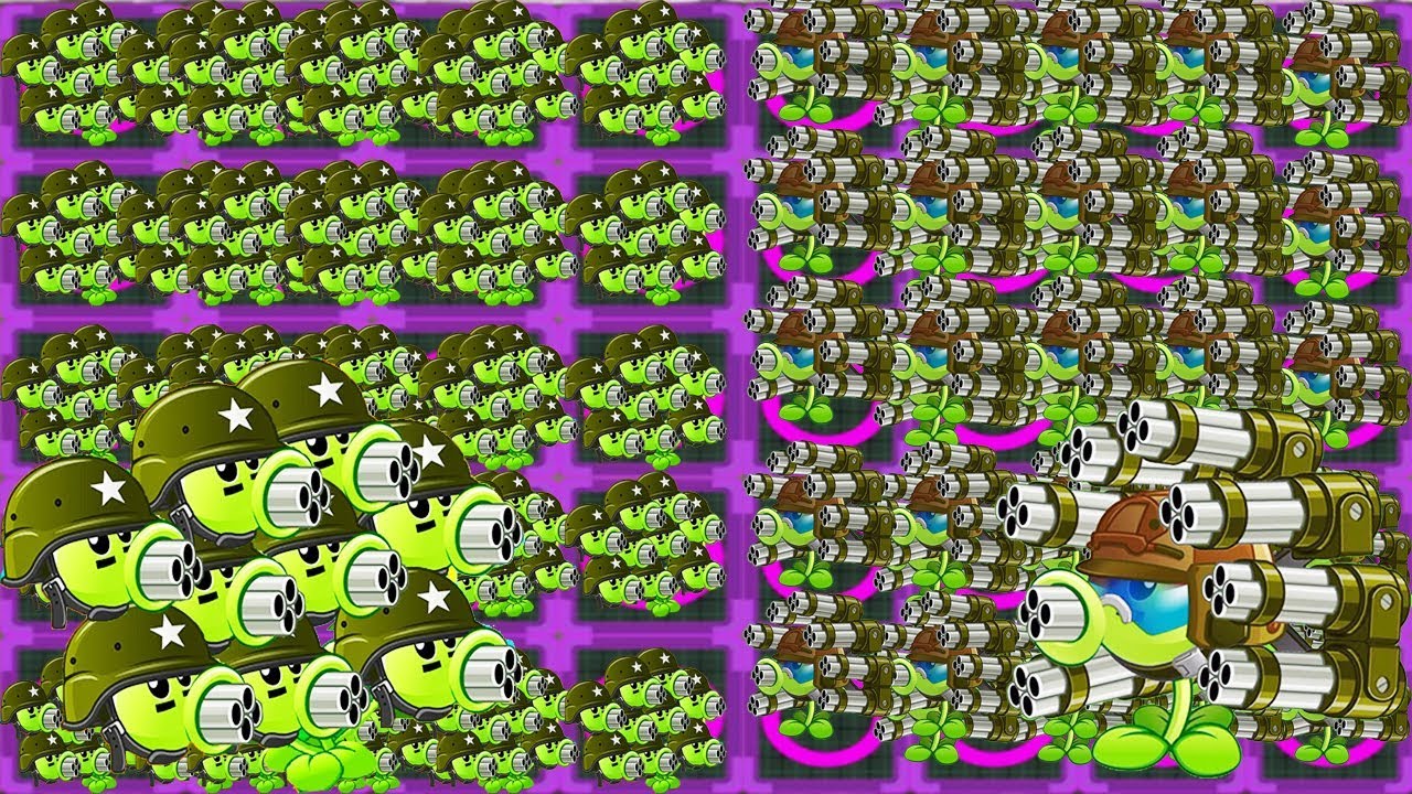 Plants vs Zombies - Gatling Pea PvZ 2 Pak vs Gatling Pea (Chinese ...