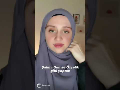 Gamze Özçelik Şal bağlama stili     #hijab #tesettür #salbaglamavideolari #islam