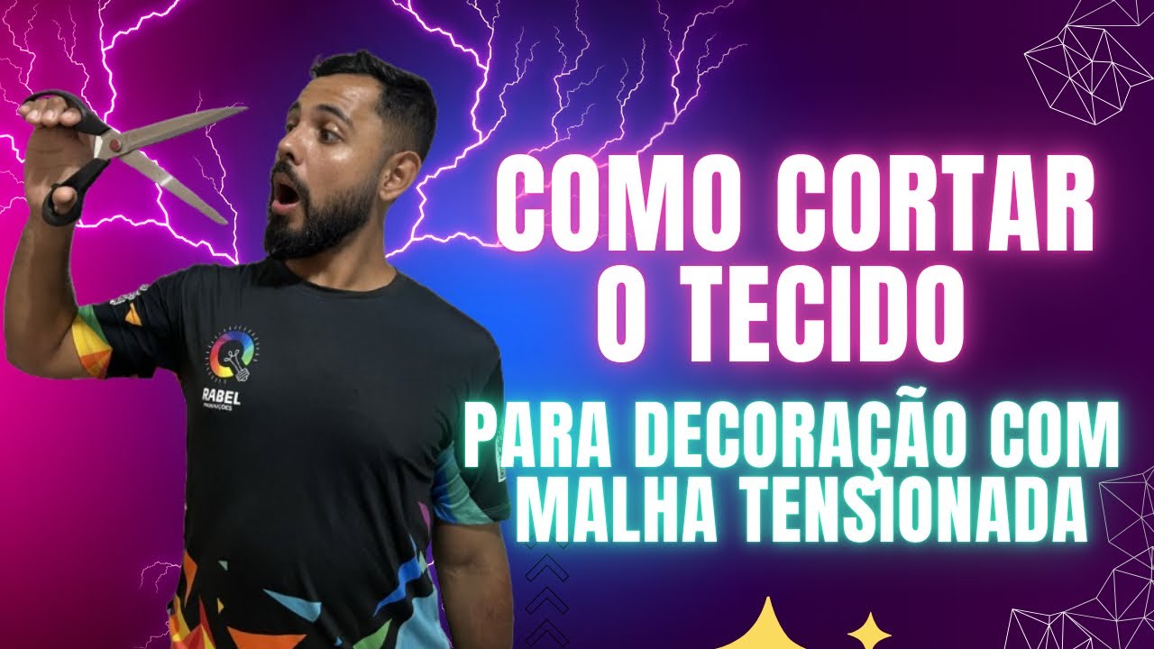 Como cortar o tecido do jeito certo para a sua decoração com malha tensionada.