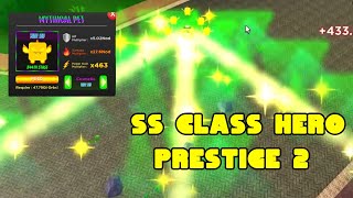 GETTING PRESTIGE 2 and SS CLASS HERO RANK In Strongest Punch Simulator!! (Roblox)