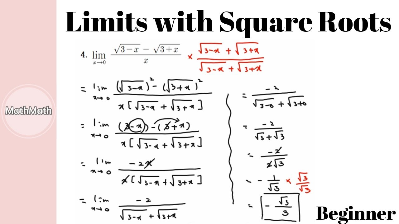 how to solve limit problems with square roots