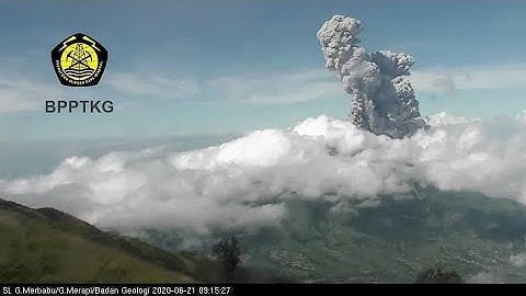 Detik Detik Erupsi Gunung Merapi Hari Minggu 21 Juni 2020