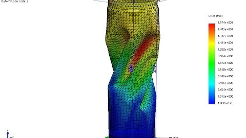 Non-linear analysis in SolidWorks SImulation - buckling