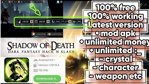Shadow of death mod apk | hacked | unlimited money 🔥🔥