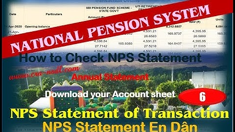 NPS/6.NPS Transaction Statement/National Pension System/Statement En Dân/New Pension Scheme