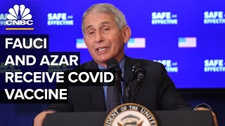 Dr. Anthony Fauci, HHS Sec. Azar receive Covid vaccine as rollout continues — 12\/22\/2020
