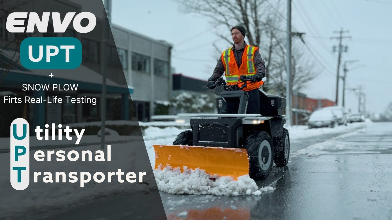 Envo UPT Electric Snow Plow Test | Can This EV Handle Winter Like a Pro | Proudly Canadian 🍁