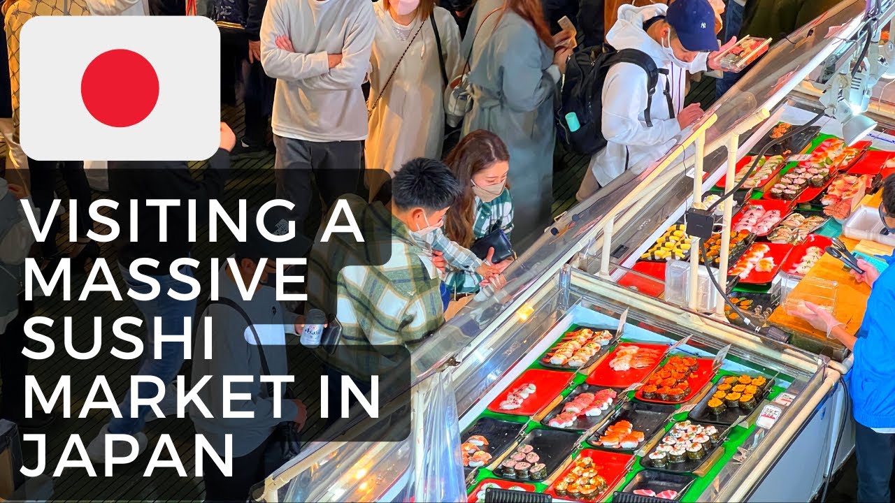 I visit a sushi/fish market in Japan Shimonoseki Karato Fish market