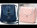 DIY OLD JEANS RECYCLE IDEAS TRENDY BAG TUTORIAL FROM SCRATCH