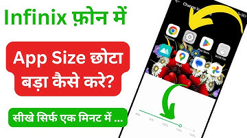 Infinix Mobile Me App Ka Size Chhota Bada Kaise Karen | How To Change App Icon Size In Infinix Phone