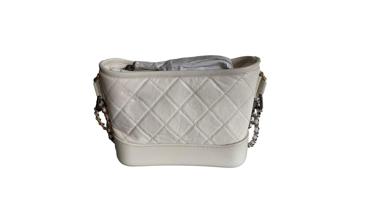 bag, chanel gabrielle small hobo bag, chanel, chanel bag, white