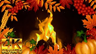 HARVEST / THANKSGIVING FIREPLACE AMBIENCE (4K UHD) 12 HOURS screenshot 4