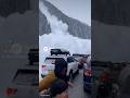 Panic ERUPTS As Avalanche ENGULFS Valley Below ❄️👀🫣💥🏃🏽‍♀️ #avalanche #snow #panic #fail #viralvideo