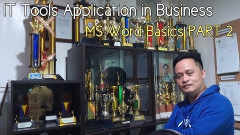 MS Word Basics part 2