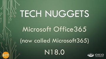 ECT Tech Nugget - N18.0 - Office365 (now Microsoft365)