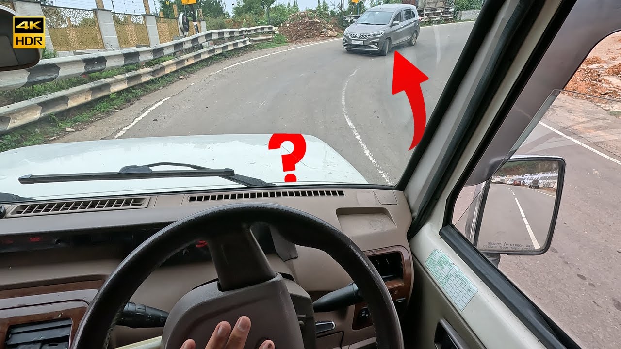 POV Driving on Narrow Ghat Hill Road in India #mahindrabolero #mahindra #bolero #roadtrip #ooty