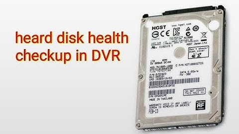 How to check health of Heard disk in dahua DVR | Disk checkup