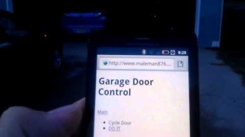 Arduino Garage door opened with mobile webpage control