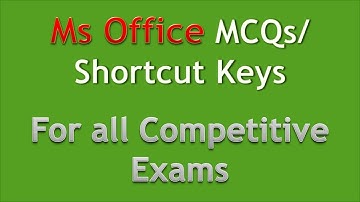 Most Important MS Office MCQS | MS Office shortcut keys for FPSC PPSC NTS OTS ETEA KPPSC Part-1