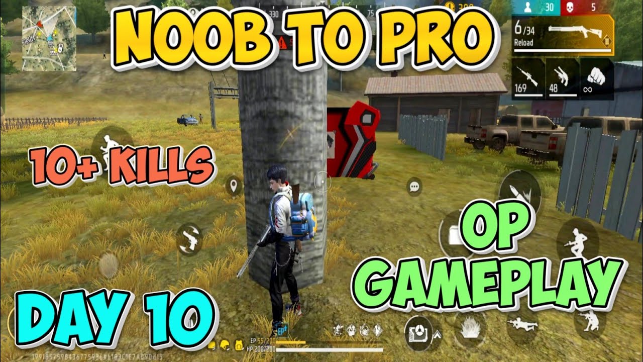 Free Fire Noob To Pro Challenge Day 10 💪 | Br Ranked Epic Gameplay 😁 ...