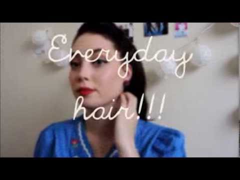 Everyday Hair Simple Pin Up Hair Tutorial Youtube