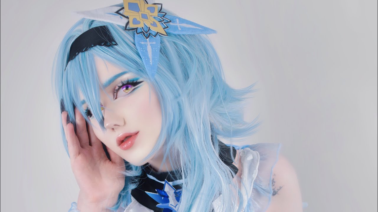 ASMR | Heels , Pantyhose , Voice Triggers 💙 Genshin Impact Eula 💤 Cosplay