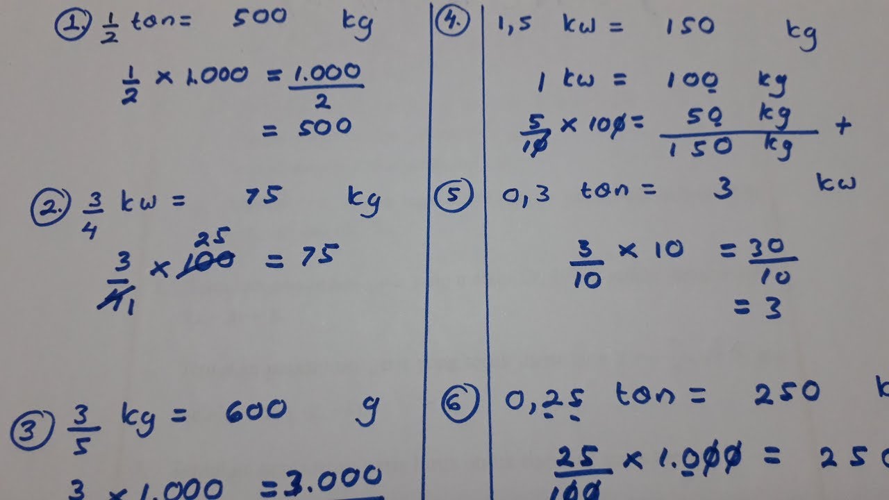 Menghitung Satuan  Berat Matematika kelas 4 SD YouTube