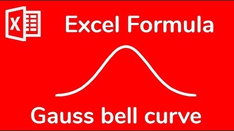 Excel formula:  How to make a Gaussian curve - Doctor Excel #067