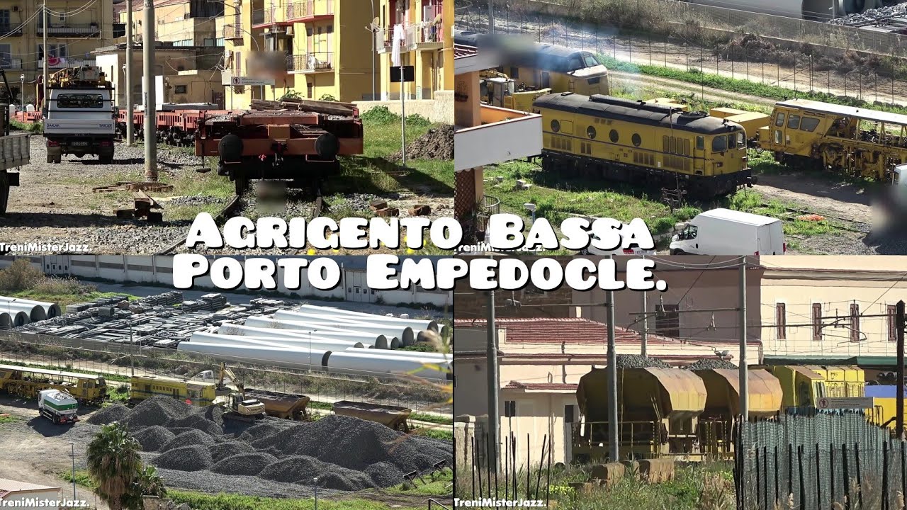 Cantiere per l' ammodernamento del tracciato ferroviario AgrigentoBassa-Porto Empedocle.Cittá Templi