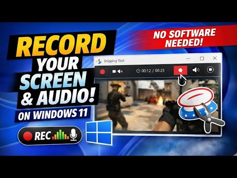 Record Screen with Audio on Windows 11 (No Software Needed!)