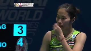 Dubai World Superseries Finals 2017 | Badminton SF2 M1-WS | Akane Yamaguchi vs Ratchanok Intanon