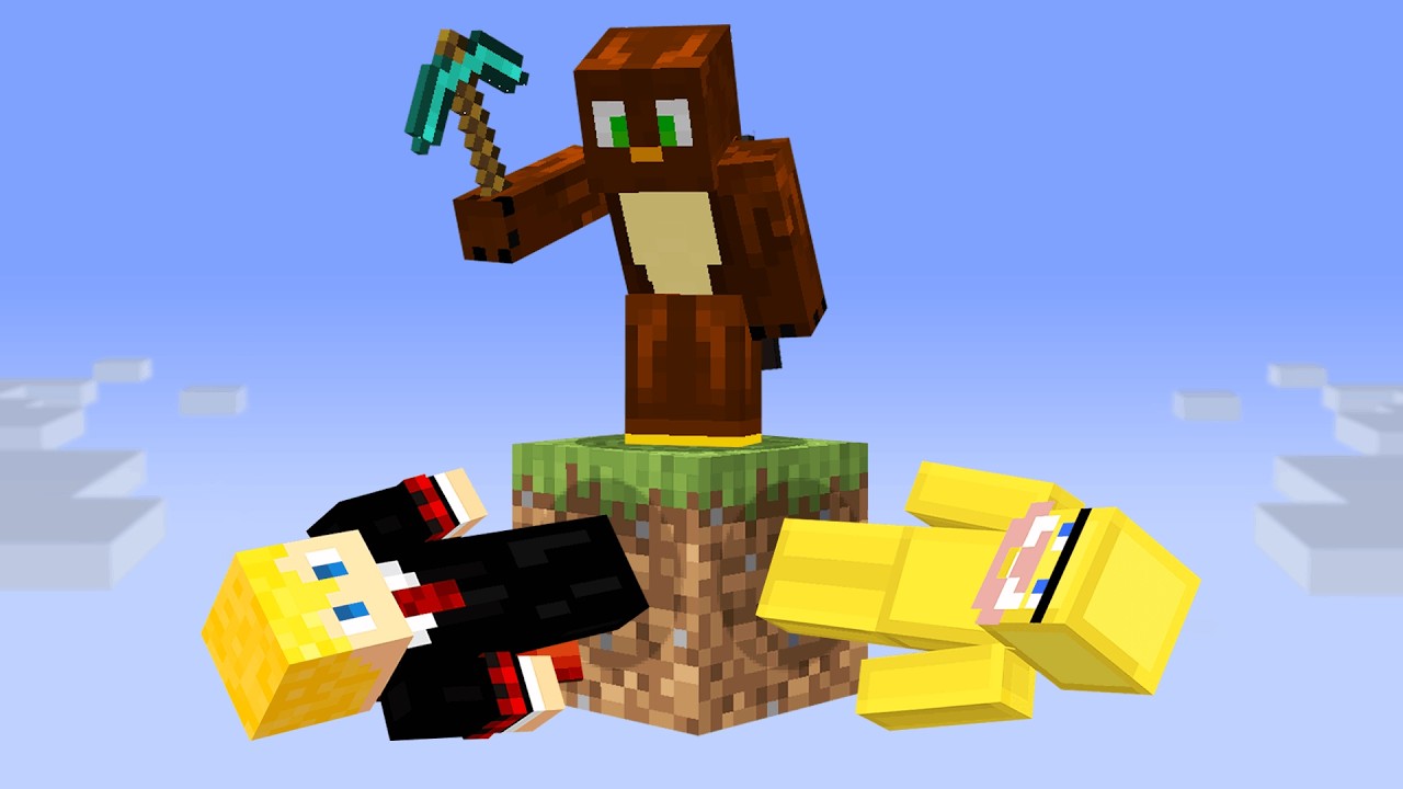 Minecraft One Block, But We Added Random Gravity