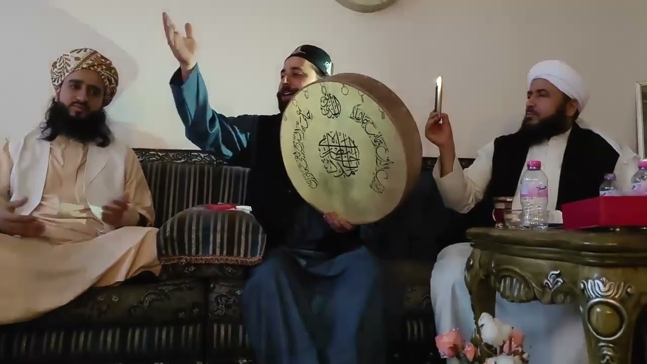 يا رحمن صلِّ على الساكن برامة _ المنشد عمار العبيدي والشيخ فوزي نامق في ضيافة الشيخ محمود الدرة