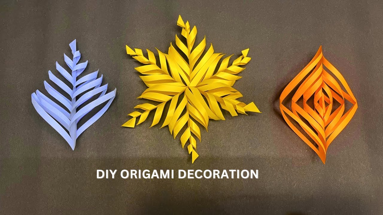 Christmas decoration with paper |Origami paper decor item |DIY origami |Origami craft |Easy origami
