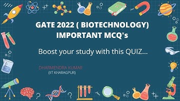 GATE Biotechnology 2023 -Important MCQ
