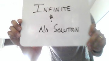 Infinite and No Solution Equations