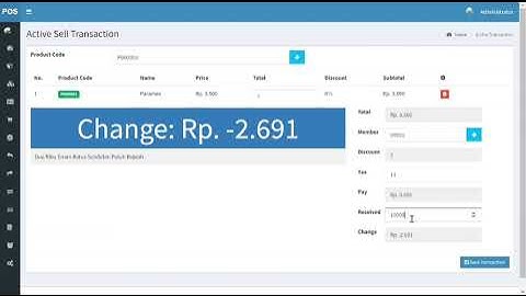 VIDEO DEMO APLIKASI POINT OF SALES UNTUK APOTEK