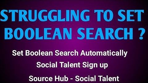 Set Boolean Search automatically | US_IT_Recruiting | Social Talent | US_Staffing | Boolean search