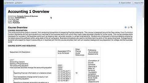 Editing Curriculum in OnCourse