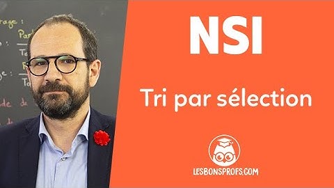 Tri par sélection - NSI - Première - Les Bons Profs
