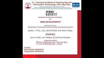 WEB DEVELOPMENT INTERNSHIP DAY-1 | IEEE KJSIEIT