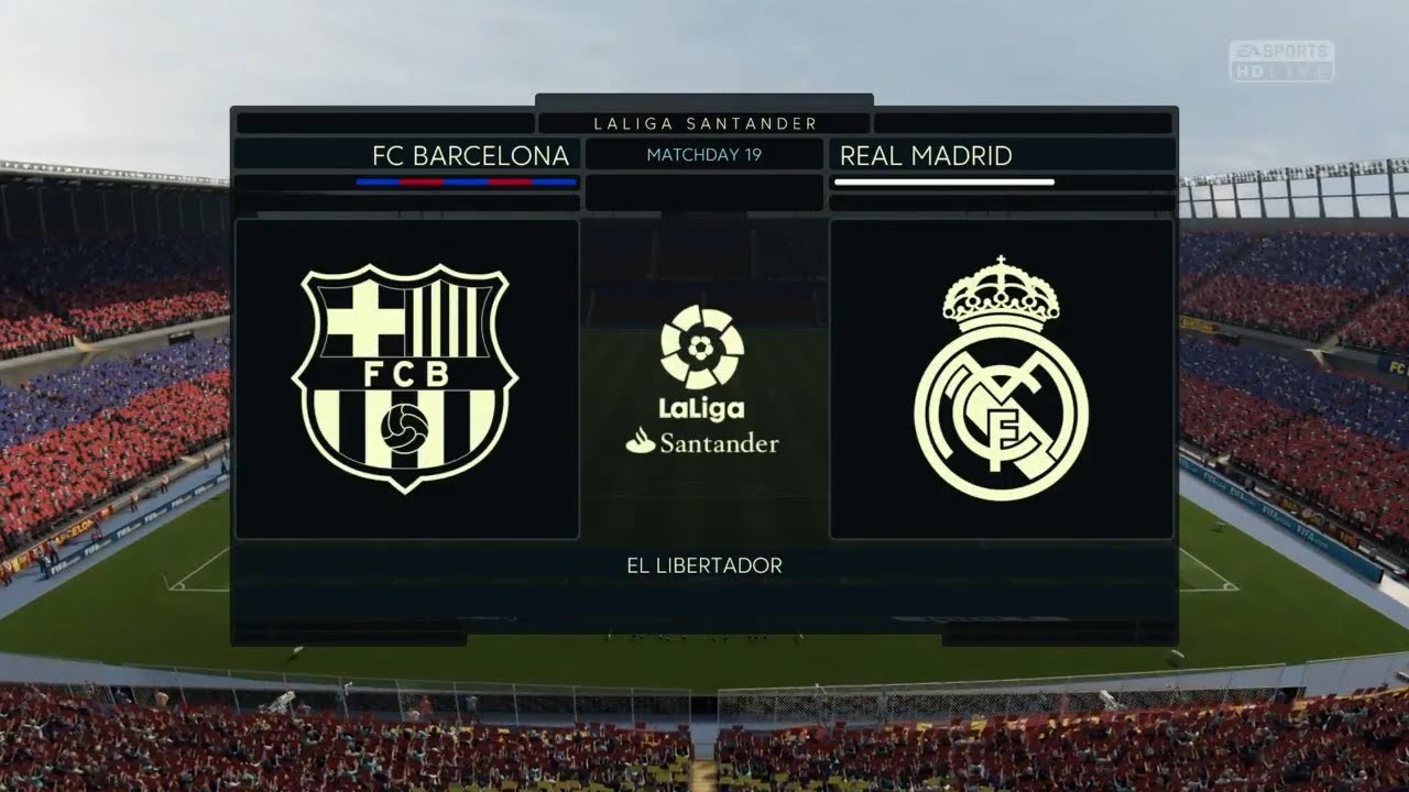 FIFA 18 III FCB V RMA III La Liga Santander( PS4 Slim) Gameplay