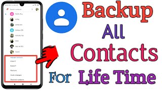 Backup All Contacts To Gmail For Lifetime | How to backup Contacts to Google Drive Backup All Contacts To Gmail For Lifetime | How to backup Contacts to Google Drive