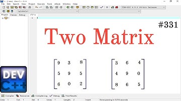 Create two Matrix in a single program in C Language || Simple Method Apply